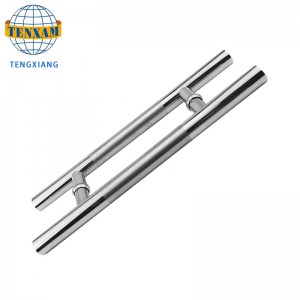 Customizable moderne tubul circular H tip oțel inoxidabil glisant trage uși accesorii baie de duș mâner de sticlă