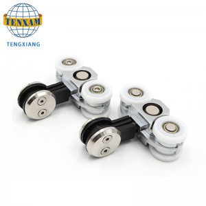 Produse de vânzare la cald Hanging Roți din oțel inoxidabil din sticlă glisantă