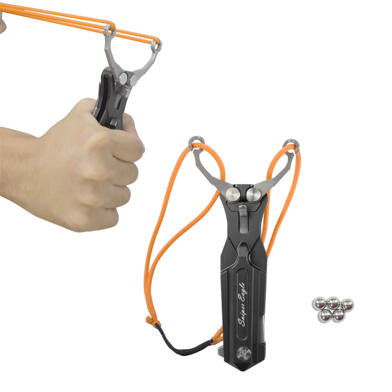 Elong Outdoor 360001 Multifuncțional aluminiu SlingShot Braț pliabil cuțit pentru supraviețuirea în aer liber și vânătoare