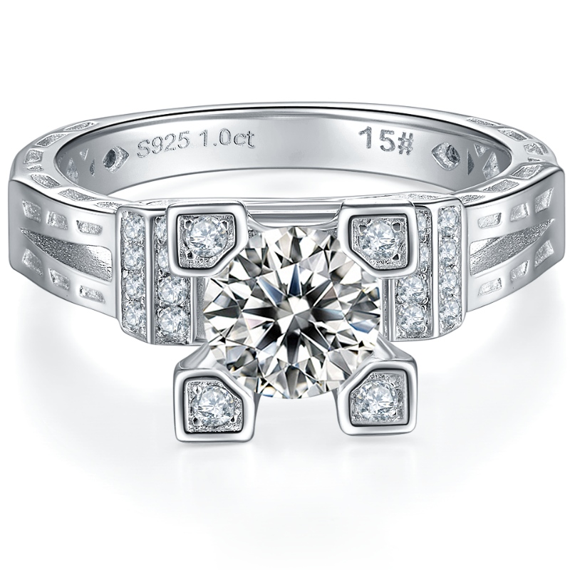 TUOCHEN Bijuterii Profesionale Producător Custom Sterling Silver 925 Inele cu pietre 3A/5A/moissanite