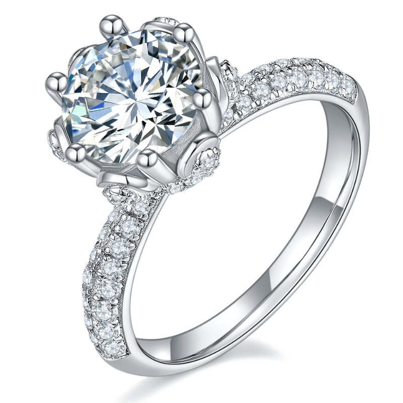 Tuochen Bijuterii Fabrica Sterling Silver 925/18K/14K/10K/9K Inel cu 3A/5A Zircon/Moissanite/Diamond Stone