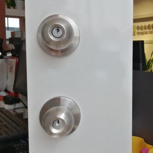 7204 Buton ușă Blocare cilindrică Intrare cu cheie Funcție exterioară Satin Chrome Finisaj, ANSI/BHMA Grad 2 Buton comercial pentru uși pentru utilizare grea