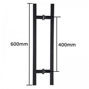 SS-031 Negru de înaltă calitate din oțel inoxidabil ușă de sticlă apăsare Mânerul H THE FORMĂ PARTEA DOUBLE, COMPLETĂ COMPLETĂ DE 24 CENI