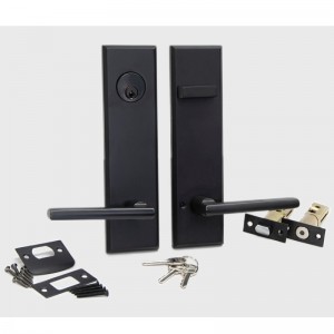 6201 Set de manetă a ușii plăcii lungi, set de manetă tubulară, seturi moderne de mâner din aliaj de zinc de înaltă calitate pentru ușa din față și ușa exterioară