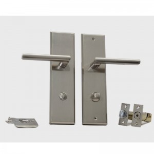 6201 Set de manetă a ușii plăcii lungi, set de manetă tubulară, seturi moderne de mâner din aliaj de zinc de înaltă calitate pentru ușa din față și ușa exterioară