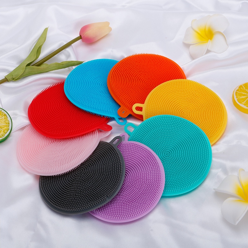 Accesorii pentru bucătărie Burete de farfurie de silicon, scruber curat