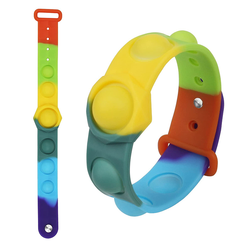 Copii silicon pop Fidget brățară și brățară jucării, adulți împingeți bubble senzoriale stres de relaxare jucărie cadou