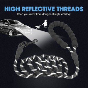 Amazon Hot Vanzare Heavy Duty Strong Nylon Rope Reflectoring Dog Leash Pet plumb