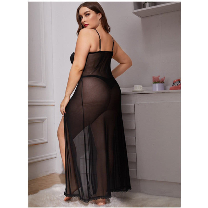 Black Long Fusta Sexy Pajamas