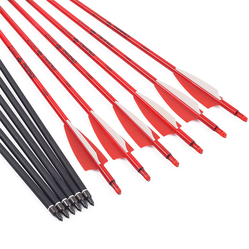 Elongarrow 115500-08 30inches Od7.8mm Compus Recurve Bow Shooting Arrows Rollfiberglass săgeți