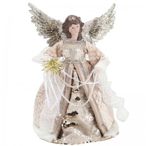 33cm Crăciun Angel Decor Beads Ornament Decor Decorațiuni interioare Produsnou Crăciun Figura de vacanță Afișaj de lux acasă vesel