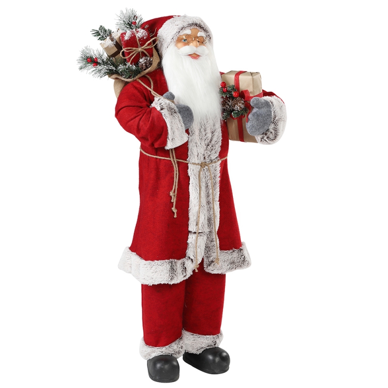 30 ~ 110cm Crăciun în picioare Santa Claus cu cadou sac ornament decorare festival de vacanță figurine colecție tradiționale Xmas