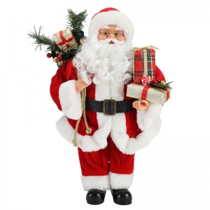 42cm Crăciun în picioare Santa Claus ornament decorare Figurină Colecția Fabric Festival de vacanță Xmas Plus personalizat element
