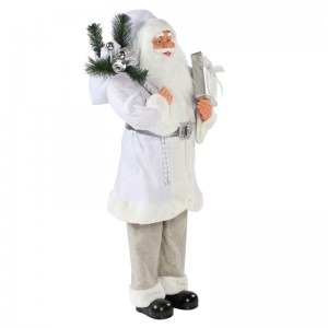 30 ~ 110cm Crăciun alb în picioare Santa Claus sac cadou sac ornament festival de vacanță figurine colecție tradiționale Xmas
