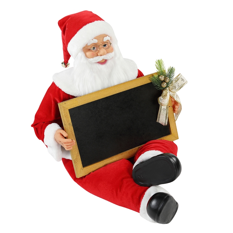 60/80cm Crăciun ședinței Santa Claus cu Blackboad Holiday Holiday Ornament Decorare Figurină Colecția tradițională Crăciun