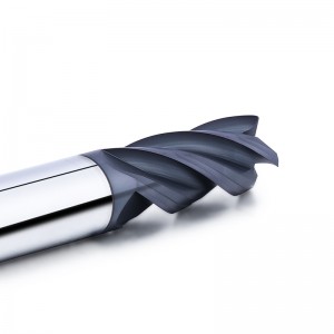 Tungsten Carbide CNC Instrumente 4 FLUTE FLUTE Cutter de frezat 45 Gradul de farfurie pentru otel carbon