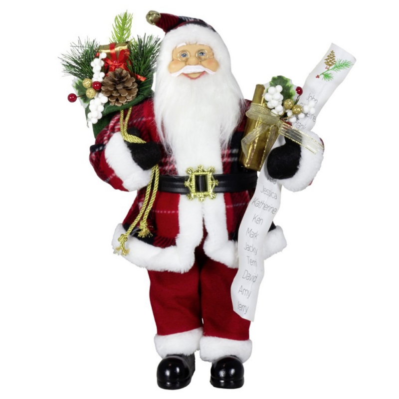 80 cm Decorare de Crăciun Santa Claus Bag de cadou Lista denume de pin cone ornament Jucea de Xmas pentru Home Navidad Holiday Party Afișaj