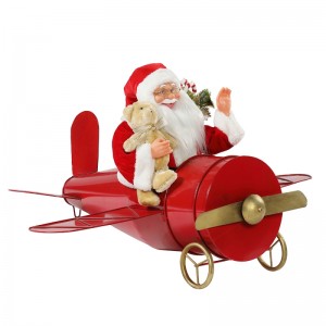 80cm Crăciun muzical animat Santa Claus ședinței roșii de decorare Figurină Classic Holiday Ornament Colecția de cadouri