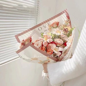 Hârtie de hârtie de hârtie Floare hârtie multicolor hârtie 30g&35g kraft hârtie sclipici hârtie holografică folie de hârtie imprimare logo alb&yellow kraft hârtie de ambalaj de hârtie pentru cadouri de Crăciun