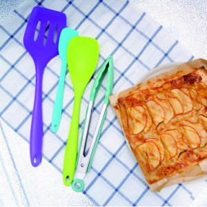 Spatule de silicon, set de ustensile de bucătărie Silicon, Instrumente de gătitnon-stick