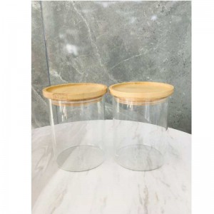 Cea mai bună calitate Clear Depozitare de bucătărie din sticlă Canister Set Set