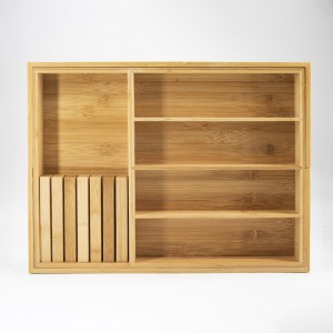 Set de depozitare cu tacâmurinaturale de bambus