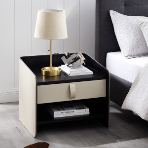 Italiană modernă Design de lux mare Nightstands din piele Pantofi de masă Mobilă dormitor de masă
