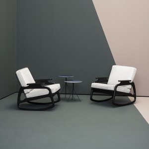 Franța Fabric din lemn Fabric unic canapea braț scaun Modern salon de accent scaune pentru mobilier camera de zi