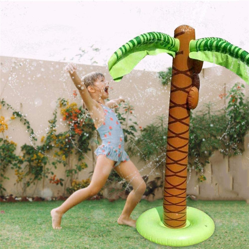 gonflable palmier de cocos jucărie copac, decorare float exterior pentru fundal de plajă