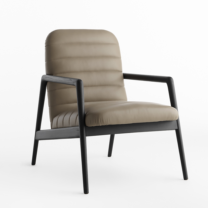 Italia minimalistă Design Lounge Lounge Scaun unic canapea din piele Arm Scaune de living