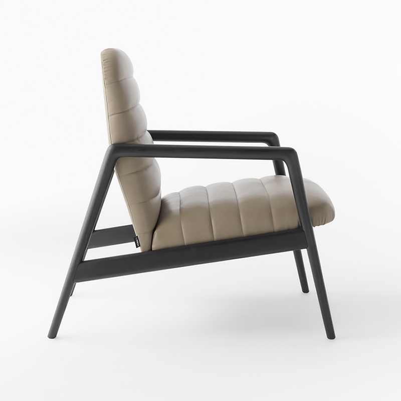 Italia minimalistă Design Lounge Lounge Scaun unic canapea din piele Arm Scaune de living