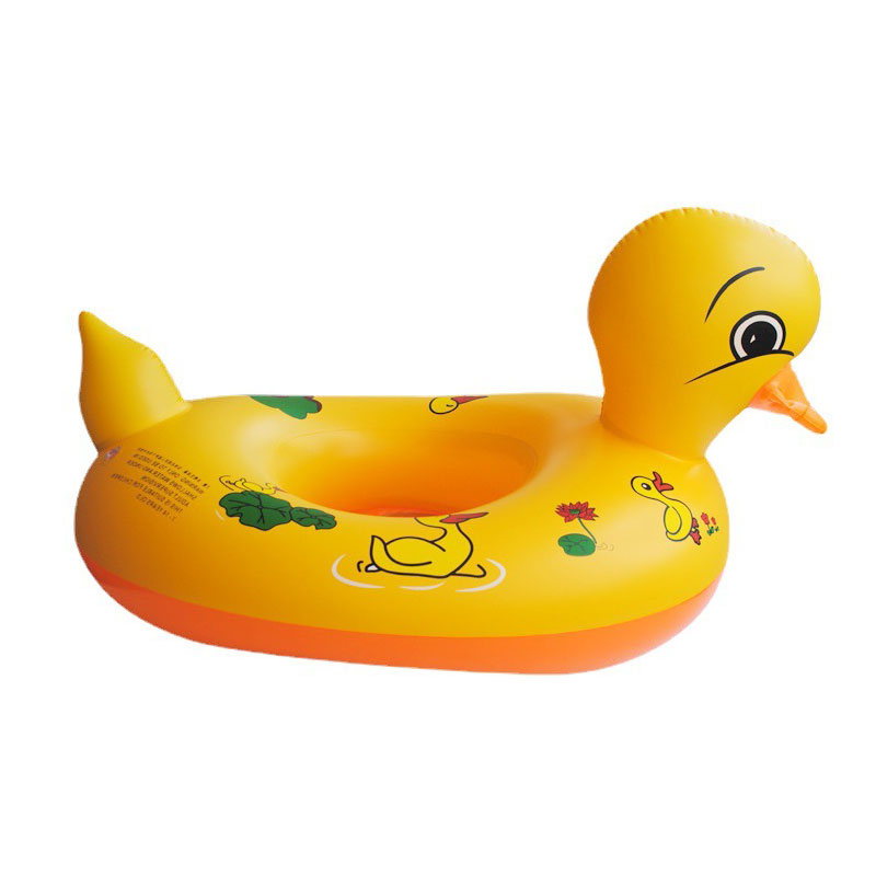 Jucărie cu inel de înot pentru copii pentru copii, PVC Galben Duck Gonflable Water Ride pentru copii