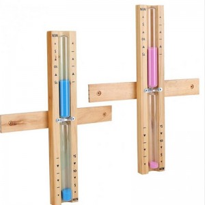 Ceas de clepsidră de saună, clepsidră de saună, echipament de saună 15 minute din lemn de saună ceas denisip Clock Timer pentru camera spa de saună