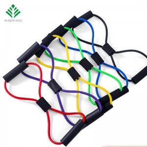 Tub de bandă de rezistență la yoga întindere corp de fitness antrenament muscular exercițiu 8 tip de tip