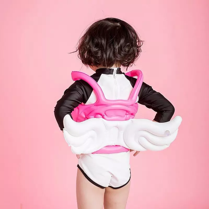 Copii căptușiți aripi îngeri gonflabile costum de baie pentru bebeluși vestă vestie vestie jachetă inel de înot