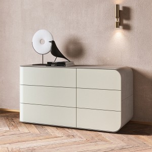 Mobilier modern pentru casă din piele alb -tablă bufet alb pentru sufragerie