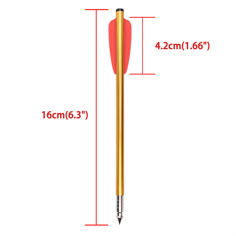 Elongarrow 160mm auriu arbore de culoare din aluminiu șuruburi săgeți de pistol din aluminiu