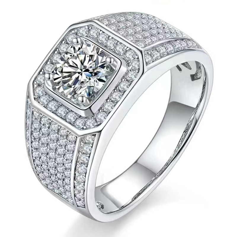 Angajare S925/18K/14K/10K cu Moissanite/Real Diamond for Man