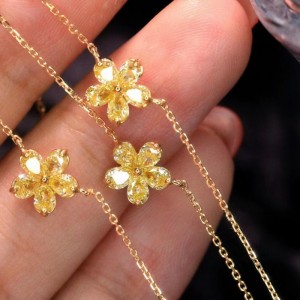 18k/14k/10k Gold galben diamant colier pentru fată