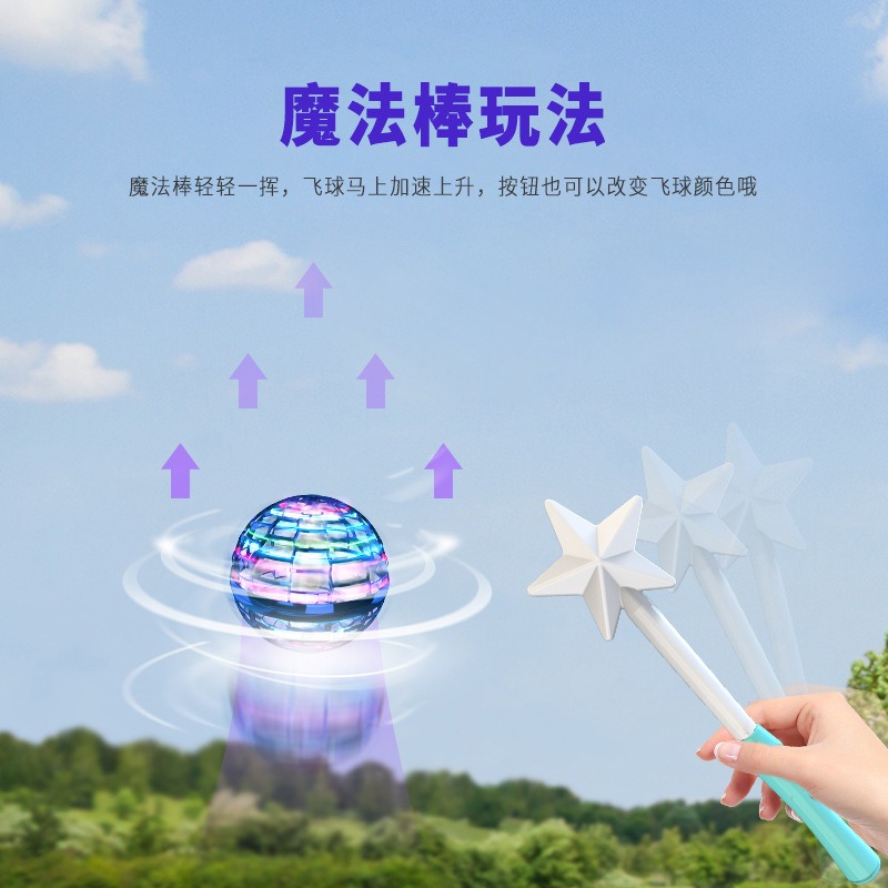 Inducție inteligentă Ball Whirling FlyNovapro Magic Magic Ball Magic Magic Ufo Flying Ball Gyro jucărie