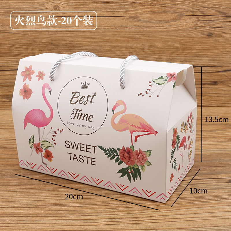 Cutie de ambalare a tortului de înaltă calitate de fulg de zăpadă cu tote crocantnougat o lire creativă creativă cutie cadou cu carton handmade handmade