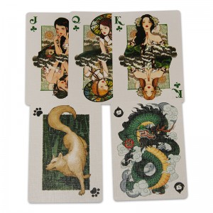 Card tăiat cu flori producător personalizat magie de joc de joc germannegrunucleu de hârtie deschisă ventilator de flori tăiat cu flori card de joc în relief