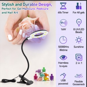 M&R 102A Lampa cu unghii LED fără fir&16W Lampa fluorescentă