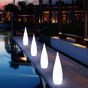 Garden Patio Deck Decorare piscină LED modernă LED -ul stând podea la distanță RGB Culoare Schimbare LED LED Lămpi de podea Lumini de exterior