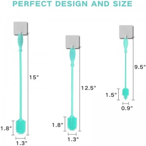 Perie de curățare a sticlei de bucătărie din silicon moale