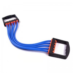 Expander piept de putere reglabil pe cinci rânduri cu tub de rezistență la mâner