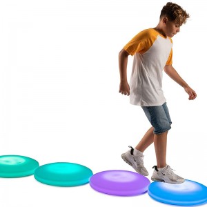 Plăci portabile rotunde de dans cu led dans în aer liber/indoor, control touch control interactiv lumin up disco dance dance, plastic de plastic senzorial senzorial și jucării de educație specială pentru copii