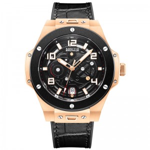 Ceas mecanic Baogela Men \\\\ Watch Mechanical Hollow Fashion Men \\\\ Luminous Dial mare 50m Waterproof Watch 2001 Negru