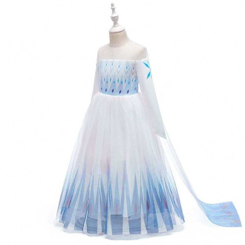 Baige New Design Fete Anna White Rochie Cosplay Party Dress Up Princess Elsa Movie Copii Copii