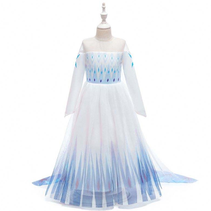 Baige New Design Fete Anna White Rochie Cosplay Party Dress Up Princess Elsa Movie Copii Copii